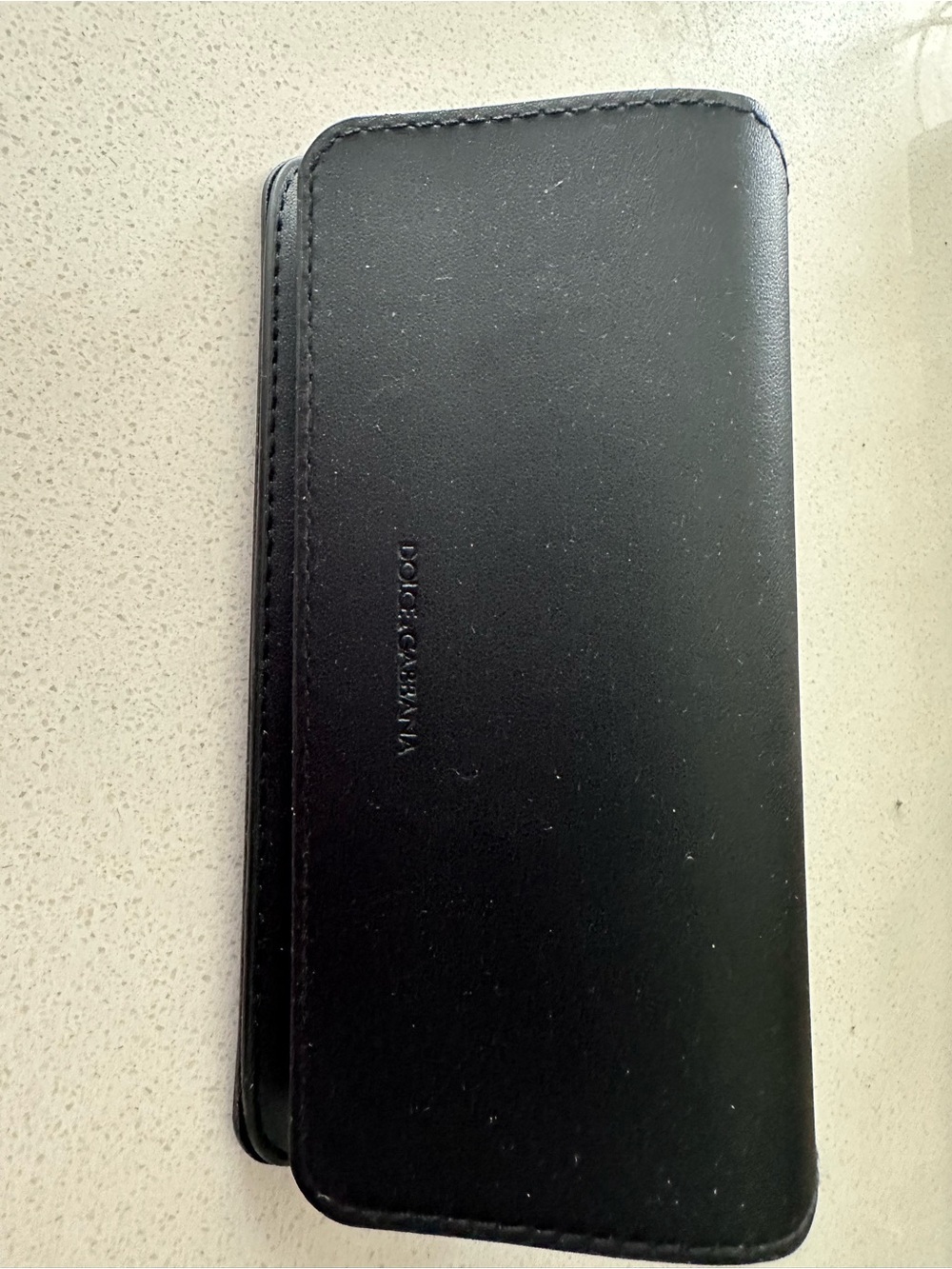 Dolce & Gabbana Black Leather Sunglasses/Eyeglasses Case